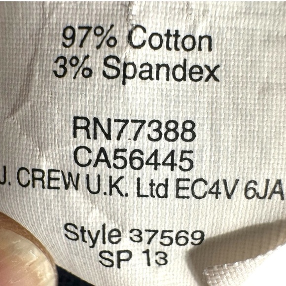 4 for $20 SALE! J Crew Factory City Fit Chino Shorts, Navy w/White Anchors, 10 - Picture 5 of 7